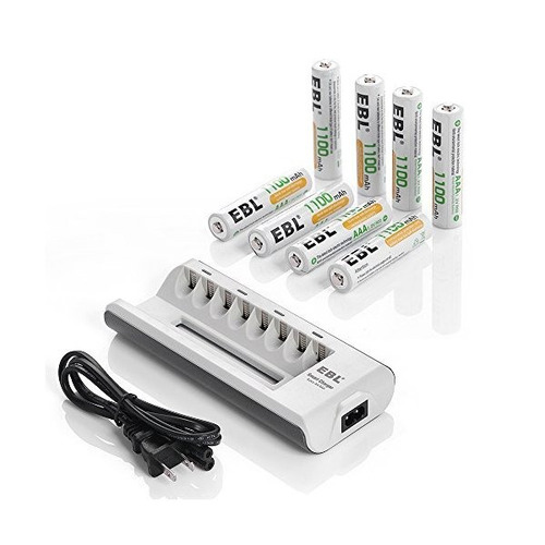 Ebl Aa Y Aaa Cargador De Pilas Recargables Con Baterías Aaa