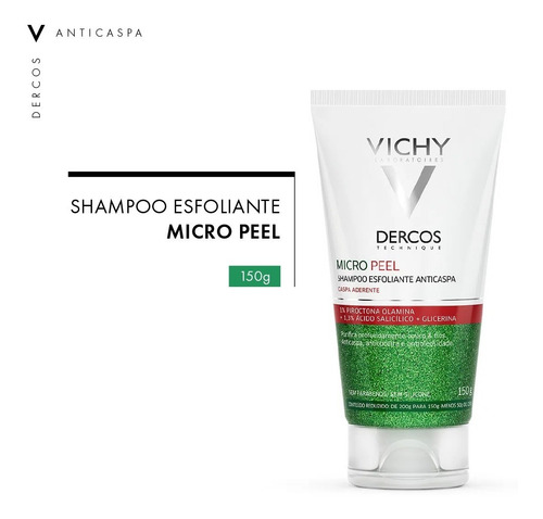 Shampoo Esfoliante Anticaspa Dercos Micropeel 150g Vichy