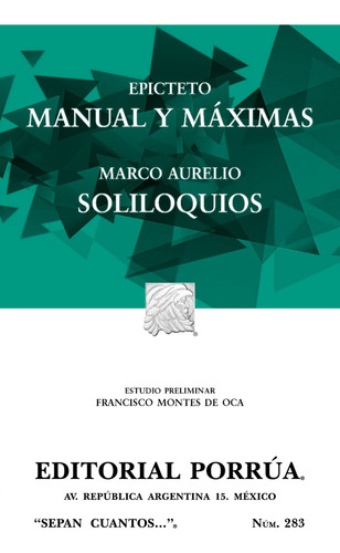 Manual Y Maximas · Soliloquios Epicteto Libros Porrua Mexico