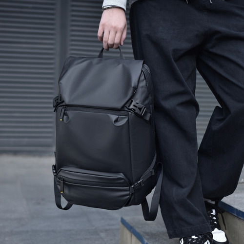 Mochila Masculina Executiva Impermeável Notebook 15,6 Polegadas 2 Em 1 Com Bolsa Transversal Removível Multiuso Faculdade Escola Cor Preto