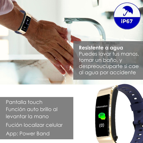 Imagen 4 de 5 de Reloj Smartwatch Vak S3 Manos Libres Bluetooth App Health Ip