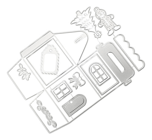 Plantilla Para Cortar Metal En Forma De Caja, Papel Para Álb