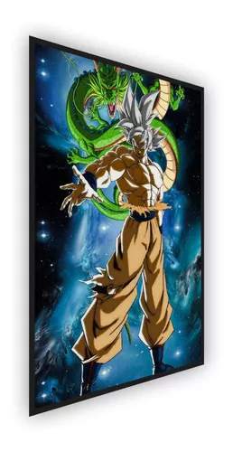 Quadro Dragon Ball Super Arte Goku Instinto Superior 2 em Promoção