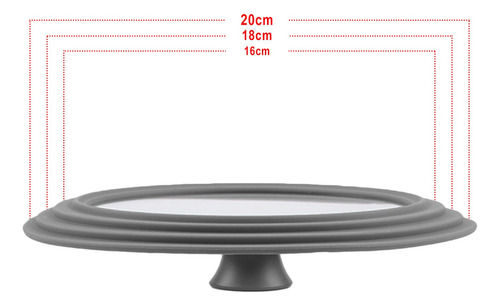 Qh1 Cubierta De Tapa De Vidrio De Silicona Sartén De
