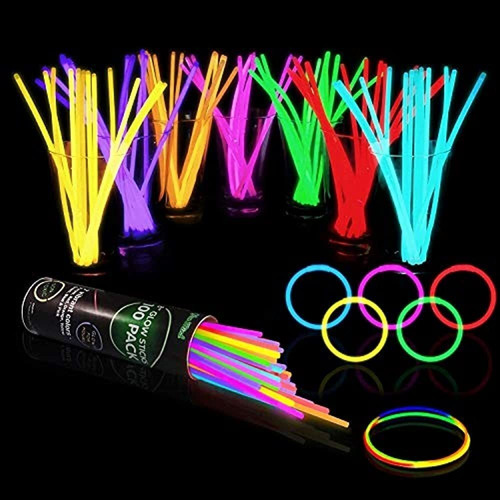 100 Glow Sticks Bulk Party Supplies - Glow In The Dark Fun P