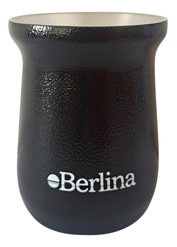 Mate Alto 260ml Berlina Negro, Doble Pared Acero Inoxidable