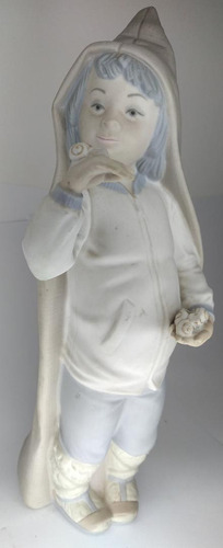 Figura De Porcelana Lladro Niño Con Caracoles Catalogo #4896