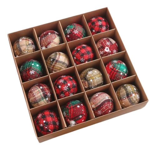 Conjunto De Adornos Navideños Para Decorar 6 Cm 12 Piezas