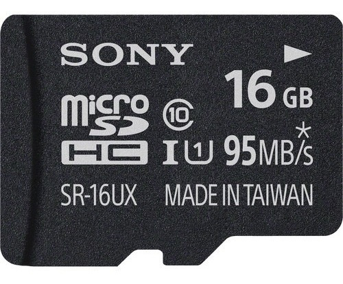 Imagem 1 de 1 de Cartão Memória Micro Sd 16gb Sony Class 10 95mb/s Lacrado