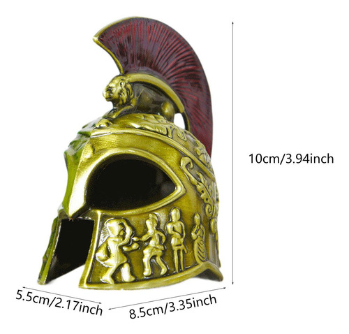 Modelo De Casco Samurái Escultura De Casco Verde Antiguo