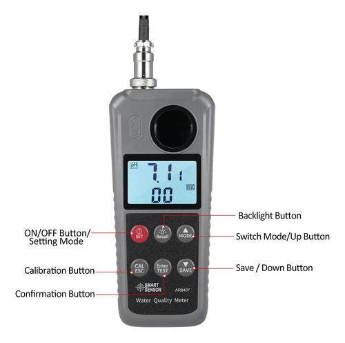 Probador Digital De Oxígeno Disuelto 6 En 1 Detector De