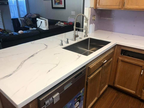 Imagen 2 de 6 de Porcelanato Liquido Kit Completo Para 2.2 M² Efecto Mármol
