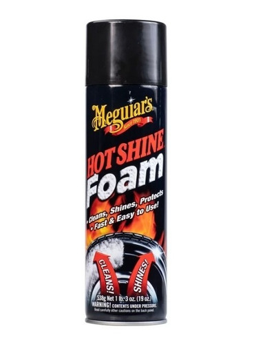 Meguiar's Hot Shine Tire Foam Aerosol For Glossy, Rich Black