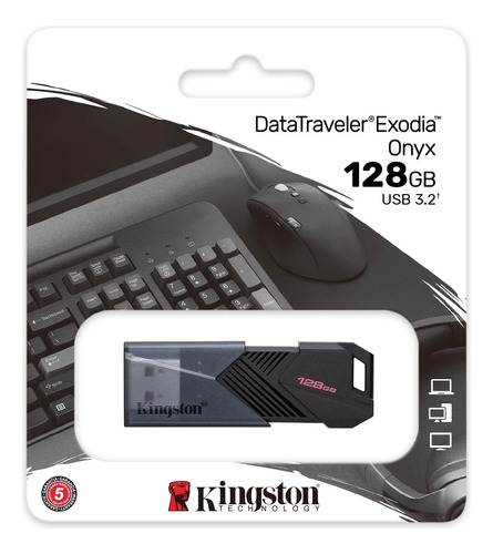Pendrive Kingston 128gb Datatraveler Exodia Onyx Usb 3.2 