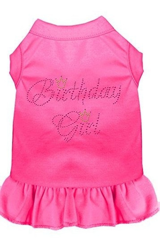 Vestido Cumpleaños Para Mascota - Brillo Rosa Luminoso