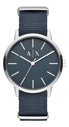 Reloj Armani Cayde Urban Acero Correa Nylon Gris Informal