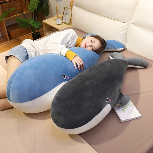 Imagen 7 de 10 de Peluche Almohada Ballena 50cm