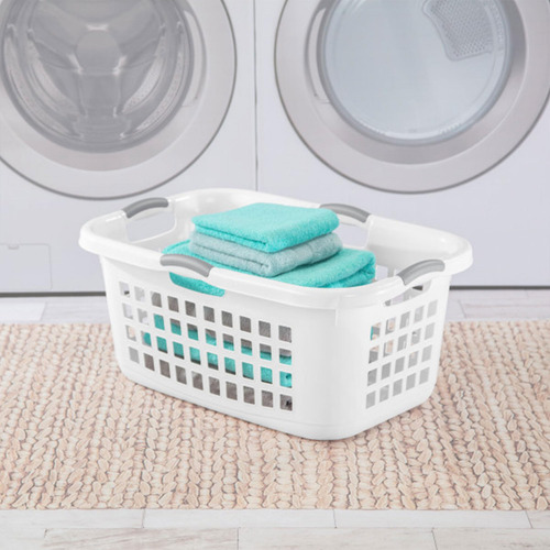 Cesta Para Ropa Sucia Grande Plástico Pack 6 Color Blanco
