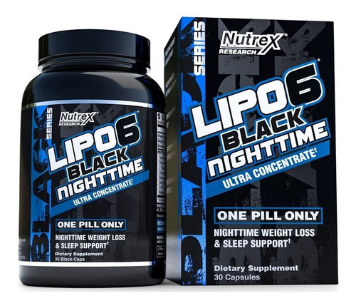 Nutrex Lipo 6 Black Night Time Ultra Concentrado (30 Caps) Sabor Neutro