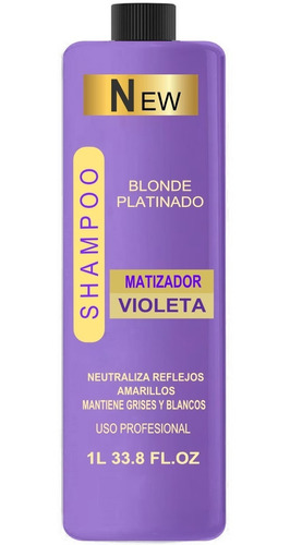 1 Litro Shampoo Matizador Violeta Rubios Platinados Envío