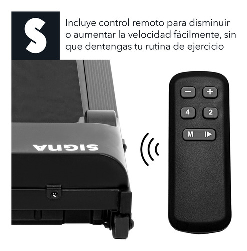 Caminadora Eléctrica Portátil Con Control Remoto 2hp 6km Signa