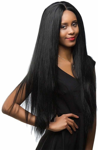 Imagen 2 de 6 de Peluca De Pelo De Señora Natural, Pelo Largo, Moda
