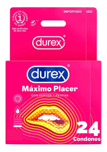 Condones Durex Máximo Placer 24 Unidades - Texturizados