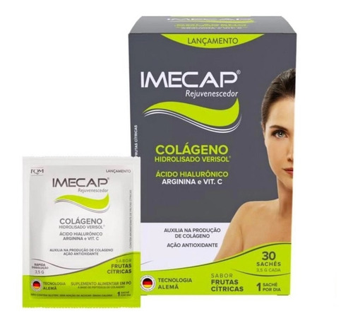 Kit 2 Caixas Imecap Colágeno Com 30 Sachês