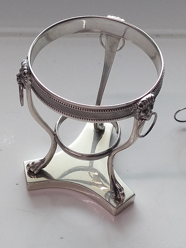 Imagen 1 de 9 de Base Plata Tiffany & Co Dos Niveles Con Mascarones Leones