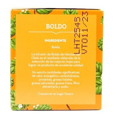 Imagen 3 de 3 de Té De Boldo Hierbas Del Oasis Pack X 3 Cajas