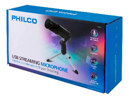 Microfono Usb Con Tripode Philco 31623