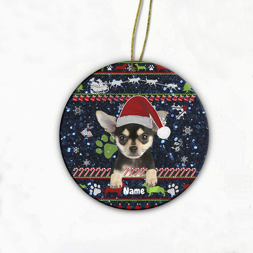 Adorno Arbol Navidad Negro Chihuahua Ideal Para Regalo 2