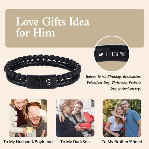 Pulsera De Cuero Para Hombre Ideas De Regalo Para Niño Adole