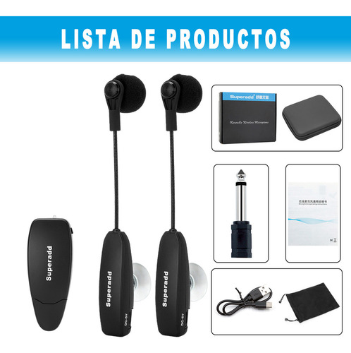 Para Micrófono Superadd Kx-632 De Acordeón/violín Negro /