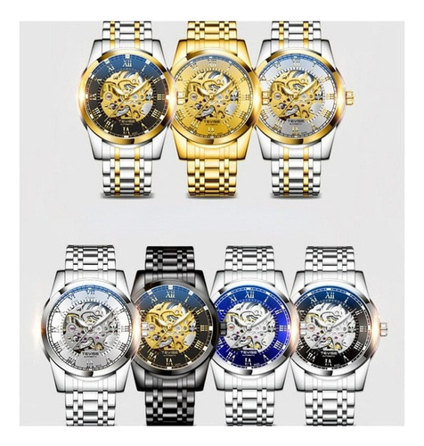 Relojes Mecánicos Luminosos De Acero Inoxidable Tevise 9005d