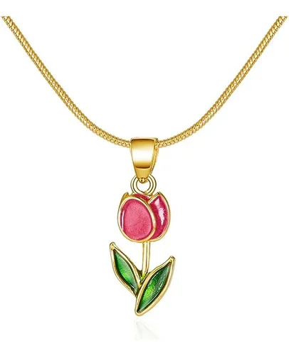 Collar De Tulipanes Rojos