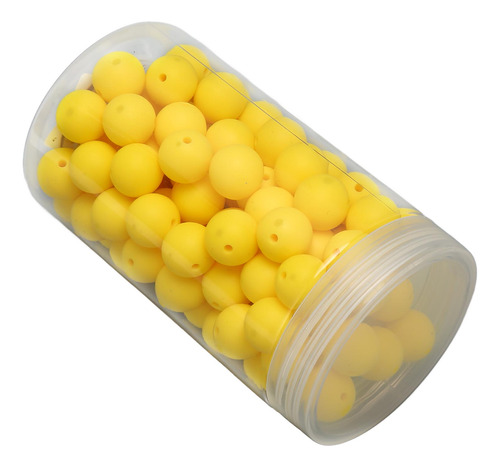 Perlas De Silicona Amarillas A Granel, 105 Unidades, 15 Mm,