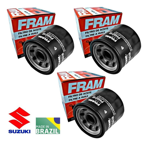 3 Filtro Óleo Fram Ph6018 Suzuki Hayabusa B-king Bandit