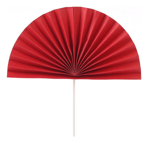 Abanico Plegable De Papel Rojo Estilo Chino 6