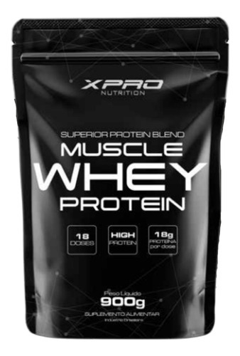 Whey Protein Concentrado Muscle Whey Protein 100% Sabor 900g - xpro Nutrition Chocolate