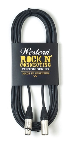 Cable Para Micrófono Western Cc60 Xlr H - Xlr M De 6 Metros