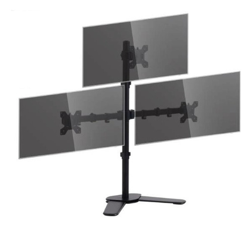 Soporte Brazo 3 Monitores Elevador Ajustable