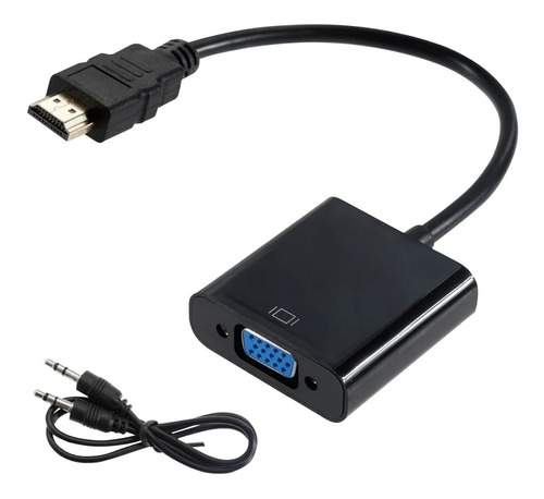 Adaptador Conversor Convertidor Hdmi A Vga Con Audio Atrix ®