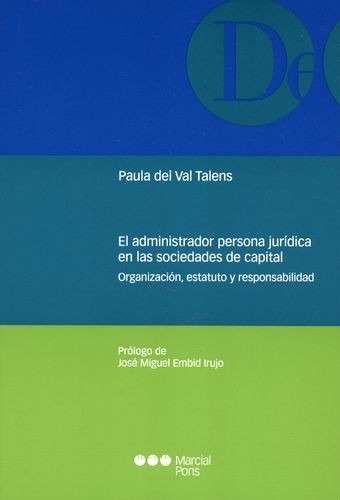 Libro Administrador Persona Jurídica En Las Sociedades De C