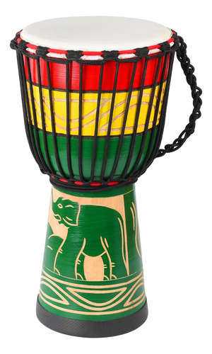 Lieke Djembe Drum Tambor Africano 10'' X 20'' Piel De Cab...