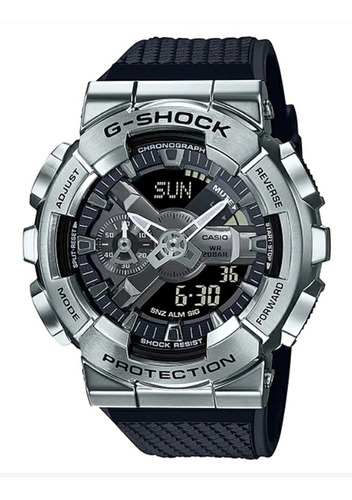 G Shock Gm 110 Original Caja En Acero Plateada Pulso Negro 