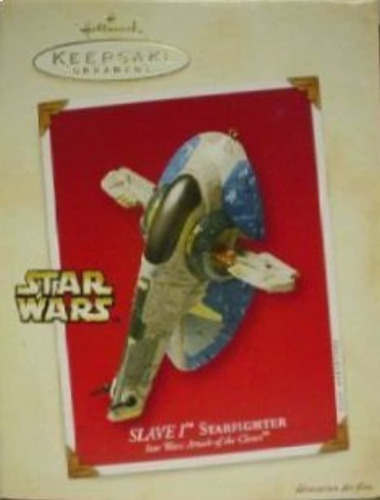 1 x Jango Fett S Slave I Starfighter 2002 star Wars Hallmark