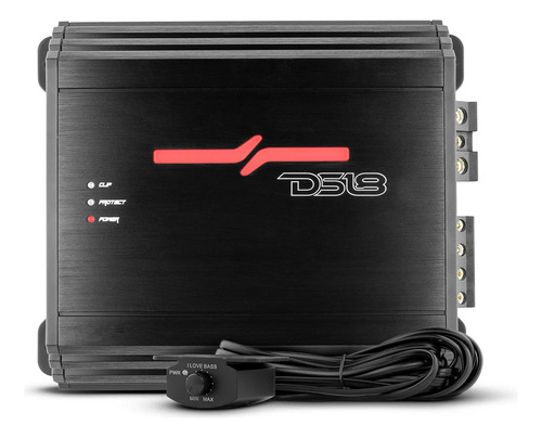 Amplificador de Audio Para Automóvil DS18 ZR500.1D ZR Series 1500 Watts Máximo 1 Canal Monoblock Clase D Color Negro