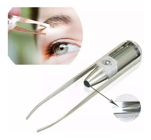 Pinça De Sobrancelha Com Luz De Led Profissional