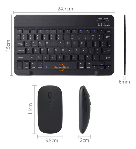 Kit Teclado Y Mouse Bluetooth Para Pc Android Io